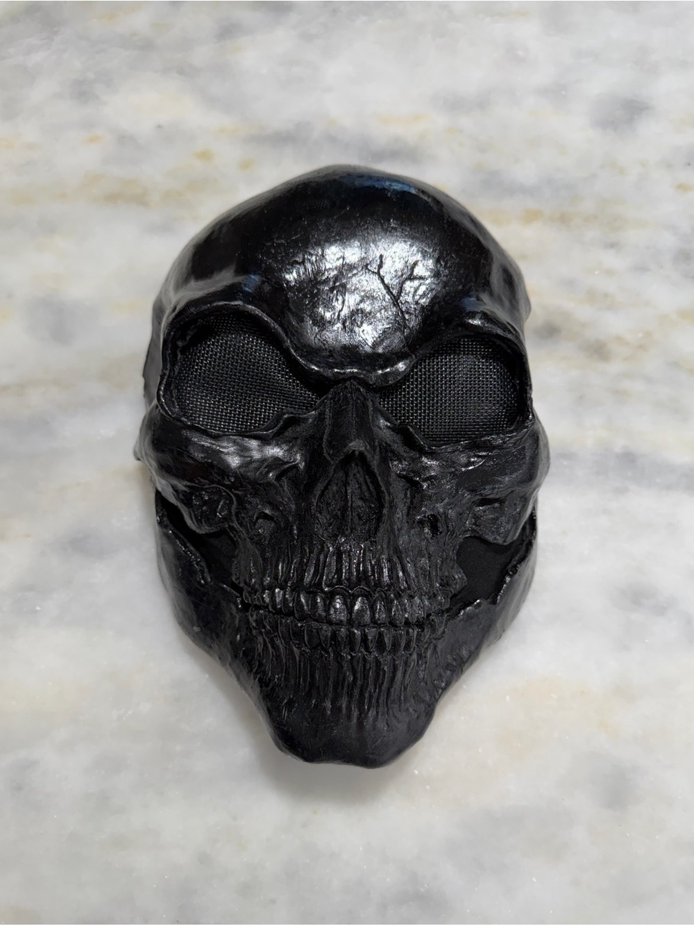 Skull Mask Human Skull Black Custom/Handmade